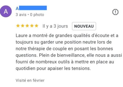 thérapie de couple commentaire google
